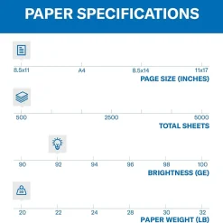 Hammermill Large Quantity Paper<Copy Plus 8.5" x 11" Copy Paper, 20 lbs., 92 Brightness, 500 Sheets/Ream (105007)