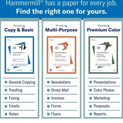 Hammermill Copy Paper<Copy Plus 11" x 17" Copy Paper, 20 lbs., 92 Brightness, 500 Sheets/Ream (105023)