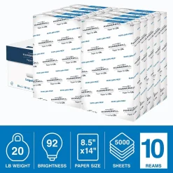 Hammermill Copy Paper<Copy Plus 8.5" x 14" Copy Paper, 20 lbs., 92 Brightness, 500/Ream, 10 Reams/Ct (105015)