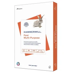 Hammermill Multipurpose Paper<Fore 11" x 17" Multipurpose Paper, 20 lbs., 96 Brightness, 500 Sheets/Ream (103192)