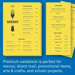 Hammermill Card Stock<Premium 110 lb. Cardstock Paper, 8.5" x 11", Blue/Green/Red/Yellow, 200 Sheets/Ream (168390R)