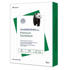 Hammermill Card Stock<Premium 110 lb. Cardstock Paper, 8.5" x 11", Green, 200 Sheets/Ream (168330R)