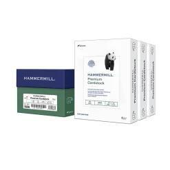 Hammermill Card Stock<Premium 8.5" x 11", Cardstock Paper, 110 lbs., White, 600 Sheets/Ream (168380)