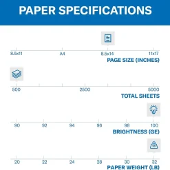 Hammermill Copy Paper<Premium 8.5" x 14" Color Copy Paper, 28 lbs., 100 Brightness, 500 Sheets/Ream (102475)