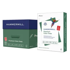 Hammermill Copy Paper<Premium 8.5" x 11" 3-Hole Punched Color Copy Paper, 28 lbs., 100 Brightness, 500 Sheets/Ream, 8 Reams/Carton (102500)