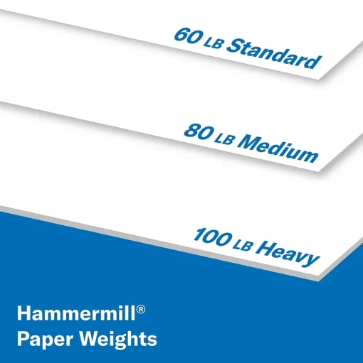 Hammermill Card Stock<Premium Color Copy 80 lbs. Cover Paper, 8.5" x 11", White, 250 Sheets/Ream (120023)