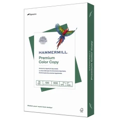 Hammermill Copy Paper<Premium Color Copy Paper, 11" x 17", 28 lbs., 100 Brightness, 500 Sheets/Ream (102541)