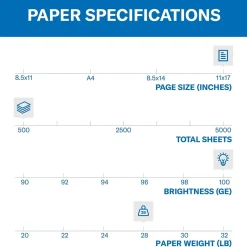 Hammermill Copy Paper<Premium Color Copy Paper, 11" x 17", 28 lbs., 100 Brightness, 500 Sheets/Ream (102541)