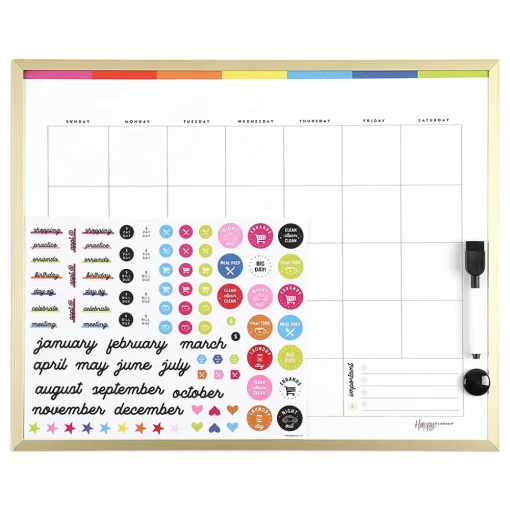 The Happy Planner Dry Erase<Happy Planner Color Block Dry-Erase Whiteboard, 16" x 20" (AF3DEB-031)