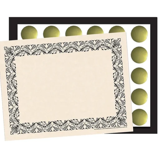 Hayes Awards & Certificates<Art Deco Certificate Set, 9" x 12", Black, 110/Set (H-VA437)