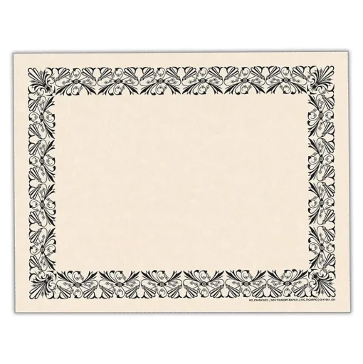 Hayes Awards & Certificates<Art Deco Certificate Set, 9" x 12", Black, 110/Set (H-VA437)