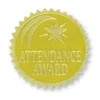Hayes Awards & Certificates<Attendance Award Gold Foil Embossed Certificate Seals, 1-3/4", Pack of 54 (H-VA375)