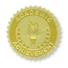 Hayes Awards & Certificates<Embossed Certificate Academic Achievement Seals, Gold, 54/Pack (H-VA372)