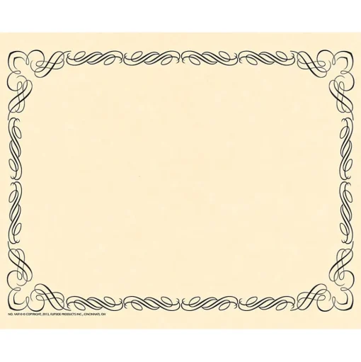Flipside Classroom Paper<Hayes Publishing Arabesque Black Border Paper, 8.5" x 11", 50 Per Pack, 3 Packs (H-VA910-3)