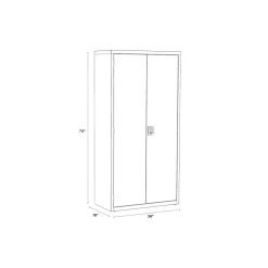 Hirsh Storage Cabinets<72" Steel Storage Cabinet with 5 Shelves, Putty (22004)