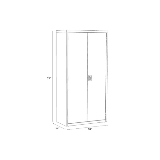 Hirsh Storage Cabinets<72" Steel Storage Cabinet with 5 Shelves, Putty (22004)
