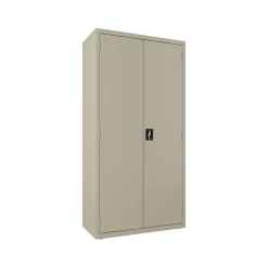 Hirsh Storage Cabinets<72" Steel Wardrobe Cabinet with 4 Shelves, Putty (22631)