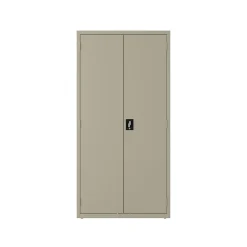 Hirsh Storage Cabinets<72" Steel Wardrobe Cabinet with 4 Shelves, Putty (22631)