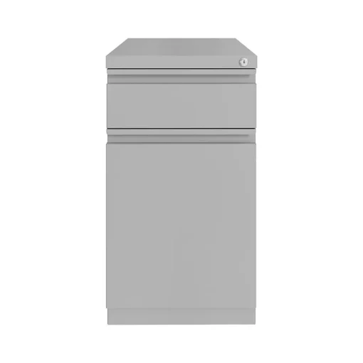 Hirsh File Cabinets<2-Drawer Mobile Vertical File Cabinet, Letter Size, Lockable, 27.75"H x 15"W x 19.88"D, Arctic Silver (25034)