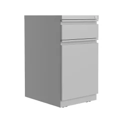 Hirsh File Cabinets<2-Drawer Mobile Vertical File Cabinet, Letter Size, Lockable, 27.75"H x 15"W x 19.88"D, Arctic Silver (25034)