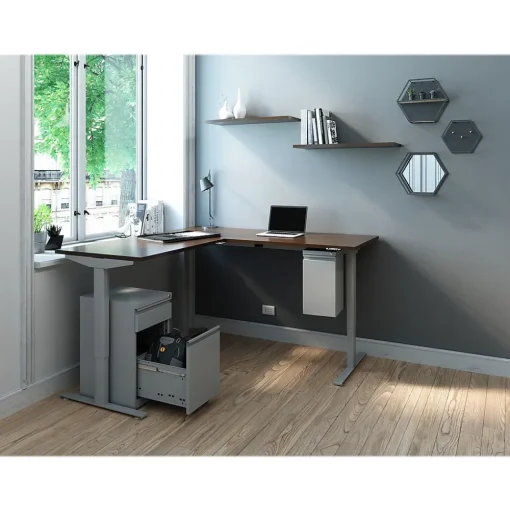 Hirsh File Cabinets<2-Drawer Mobile Vertical File Cabinet, Letter Size, Lockable, 27.75"H x 15"W x 19.88"D, Arctic Silver (25034)