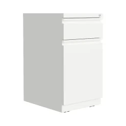 Hirsh File Cabinets<2-Drawer Mobile Vertical File Cabinet, Letter Size, Lockable, 27.75"H x 15"W x 19.88"D, White (25033)