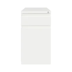 Hirsh File Cabinets<2-Drawer Mobile Vertical File Cabinet, Letter Size, Lockable, 27.75"H x 15"W x 19.88"D, White (25033)