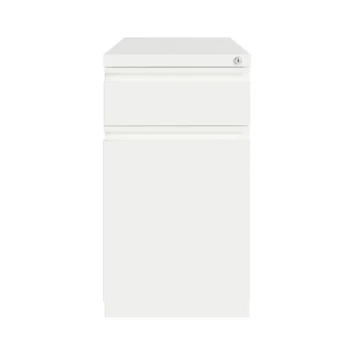 Hirsh File Cabinets<2-Drawer Mobile Vertical File Cabinet, Letter Size, Lockable, 27.75"H x 15"W x 19.88"D, White (25033)