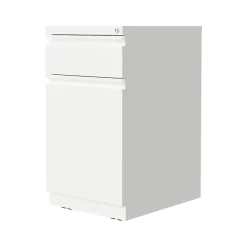 Hirsh File Cabinets<2-Drawer Mobile Vertical File Cabinet, Letter Size, Lockable, 27.75"H x 15"W x 19.88"D, White (25033)