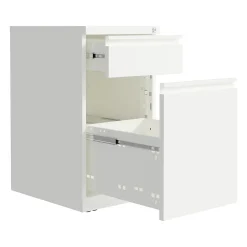 Hirsh File Cabinets<2-Drawer Mobile Vertical File Cabinet, Letter Size, Lockable, 27.75"H x 15"W x 19.88"D, White (25033)