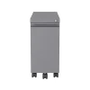 Hirsh File Cabinets<2-Drawer Mobile Vertical File Cabinet, Letter/Legal Size, Lockable, 21.75"H x 10"W x 19.88"D, Arctic Silver (24045)
