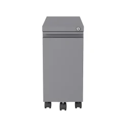 Hirsh File Cabinets<2-Drawer Mobile Vertical File Cabinet, Letter/Legal Size, Lockable, 21.75"H x 10"W x 19.88"D, Arctic Silver (24045)