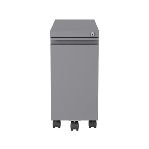 Hirsh File Cabinets<2-Drawer Mobile Vertical File Cabinet, Letter/Legal Size, Lockable, 21.75"H x 10"W x 19.88"D, Arctic Silver (24045)