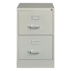 Hirsh File Cabinets<2-Drawer Vertical File Cabinet, Legal Size, Lockable, 28.37"H x 18"W x 25"D, Light Gray (14414)
