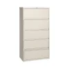 Hirsh File Cabinets<HL10000 Series 5-Drawer Lateral File Cabinet, Locking, Letter/Legal, Putty, 36" (17901)