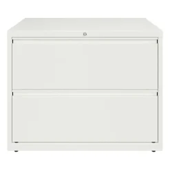 Hirsh File Cabinets<HL10000 Series 2-Drawer Lateral File Cabinet, Locking, Letter/Legal, White, 36" (23700)