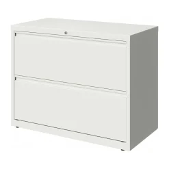 Hirsh File Cabinets<HL10000 Series 2-Drawer Lateral File Cabinet, Locking, Letter/Legal, White, 36" (23700)