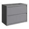Hirsh File Cabinets<HL10000 Series 2-Drawer Lateral File Cabinet, Locking, Letter/Legal, Arctic Silver, 36" (23744)