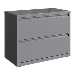 Hirsh File Cabinets<HL10000 Series 2-Drawer Lateral File Cabinet, Locking, Letter/Legal, Arctic Silver, 36" (23744)