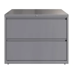 Hirsh File Cabinets<HL10000 Series 2-Drawer Lateral File Cabinet, Locking, Letter/Legal, Arctic Silver, 36" (23744)