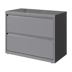 Hirsh File Cabinets<HL10000 Series 2-Drawer Lateral File Cabinet, Locking, Letter/Legal, Arctic Silver, 36" (23744)