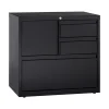Hirsh File Cabinets<HL8000 Series 3-Drawer Lateral File Cabinet, Locking, Letter/Legal, Black, 30" (19628)