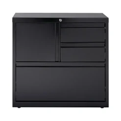 Hirsh File Cabinets<HL8000 Series 3-Drawer Lateral File Cabinet, Locking, Letter/Legal, Black, 30" (19628)