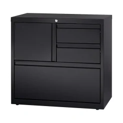 Hirsh File Cabinets<HL8000 Series 3-Drawer Lateral File Cabinet, Locking, Letter/Legal, Black, 30" (19628)