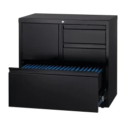 Hirsh File Cabinets<HL8000 Series 3-Drawer Lateral File Cabinet, Locking, Letter/Legal, Black, 30" (19628)