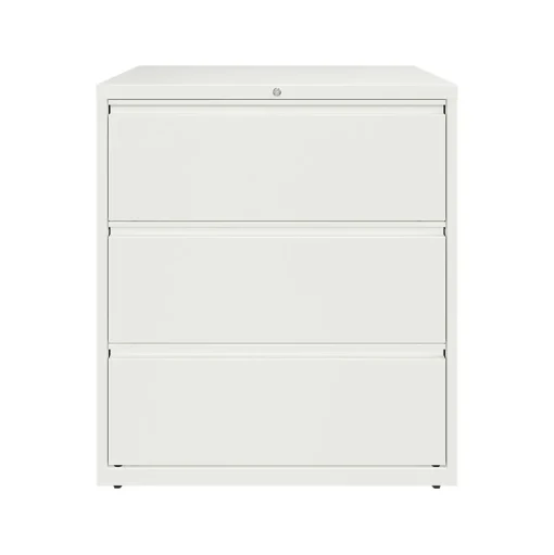 Hirsh File Cabinets<HL10000 Series 3-Drawer Lateral File Cabinet, Locking, Letter/Legal, White, 36" (23701)