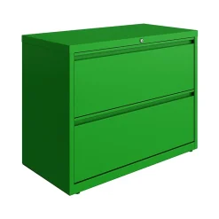 Hirsh File Cabinets<HL10000 Series 2-Drawer Lateral File Cabinet, Locking, Letter/Legal, Screaming Green, 36" (24250)