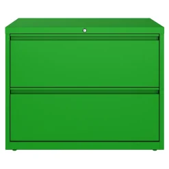 Hirsh File Cabinets<HL10000 Series 2-Drawer Lateral File Cabinet, Locking, Letter/Legal, Screaming Green, 36" (24250)