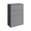 Hirsh File Cabinets<HL10000 Series 4-Drawer Lateral File Cabinet, Locking, Letter/Legal, Arctic Silver, 36" (23746)