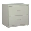 Hirsh File Cabinets<HL1000 Series 2-Drawer Lateral File Cabinet, Letter/Legal Size, Lockable, 28"H x 30"W x 18.63"D, Light Gray (19439)